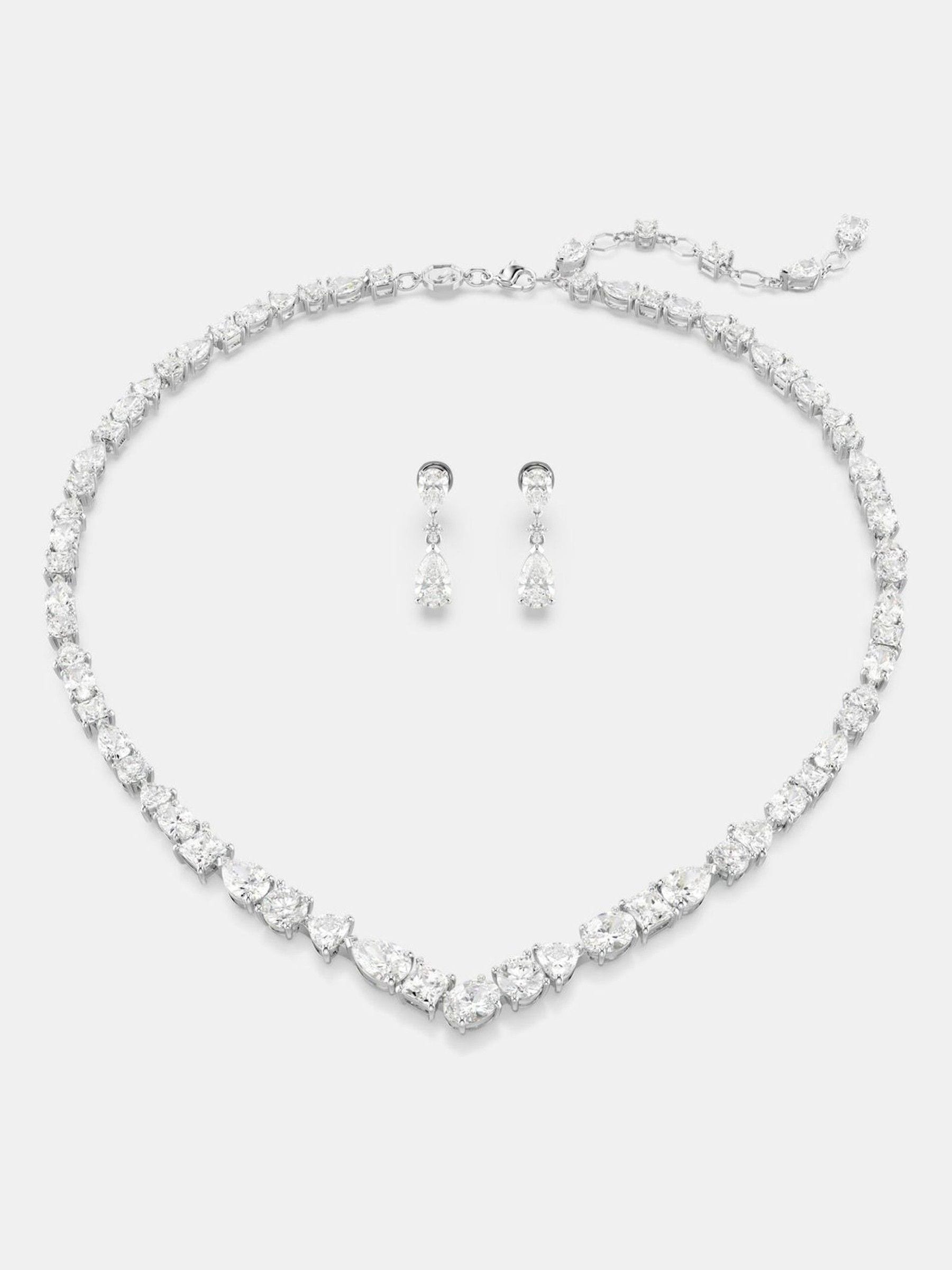 Swarovski Silver Mesmera Mixed Cuts Rhodium Plated Jewellery Set