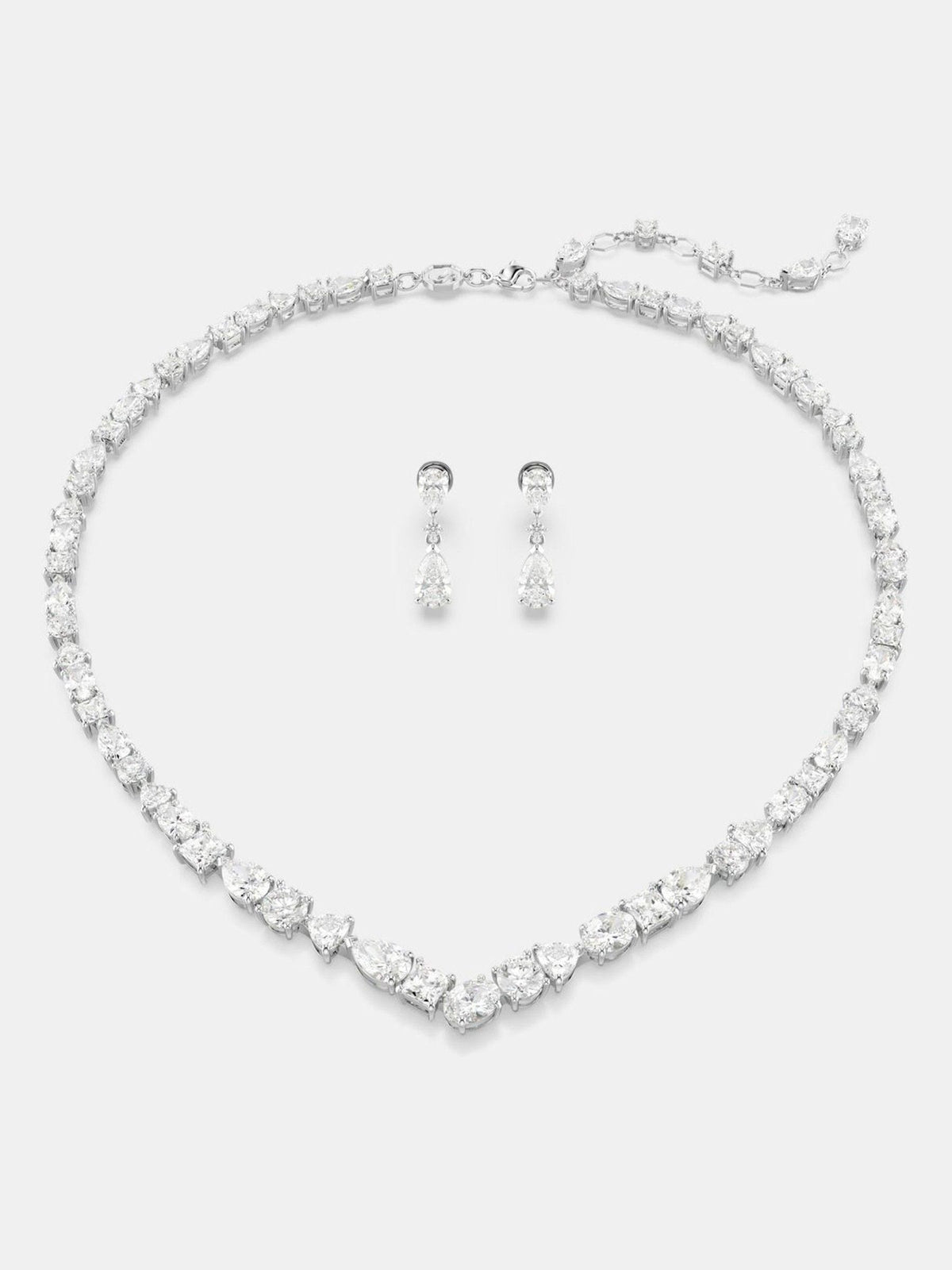 Swarovski Silver Mesmera Mixed Cuts Rhodium Plated Jewellery Set