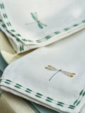 Sophie Allport Embroidered Dragonfly Napkins Off White 41cm Square (British brand)