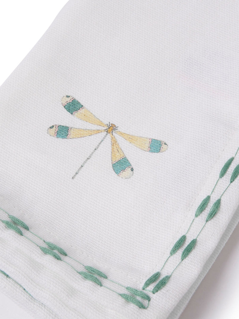 Sophie Allport Embroidered Dragonfly Napkins Off White 41cm Square (British brand)