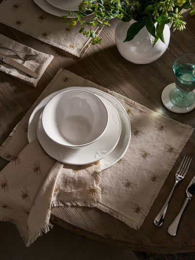 Sophie Allport Natural Linen Bee Placemats Set of 2