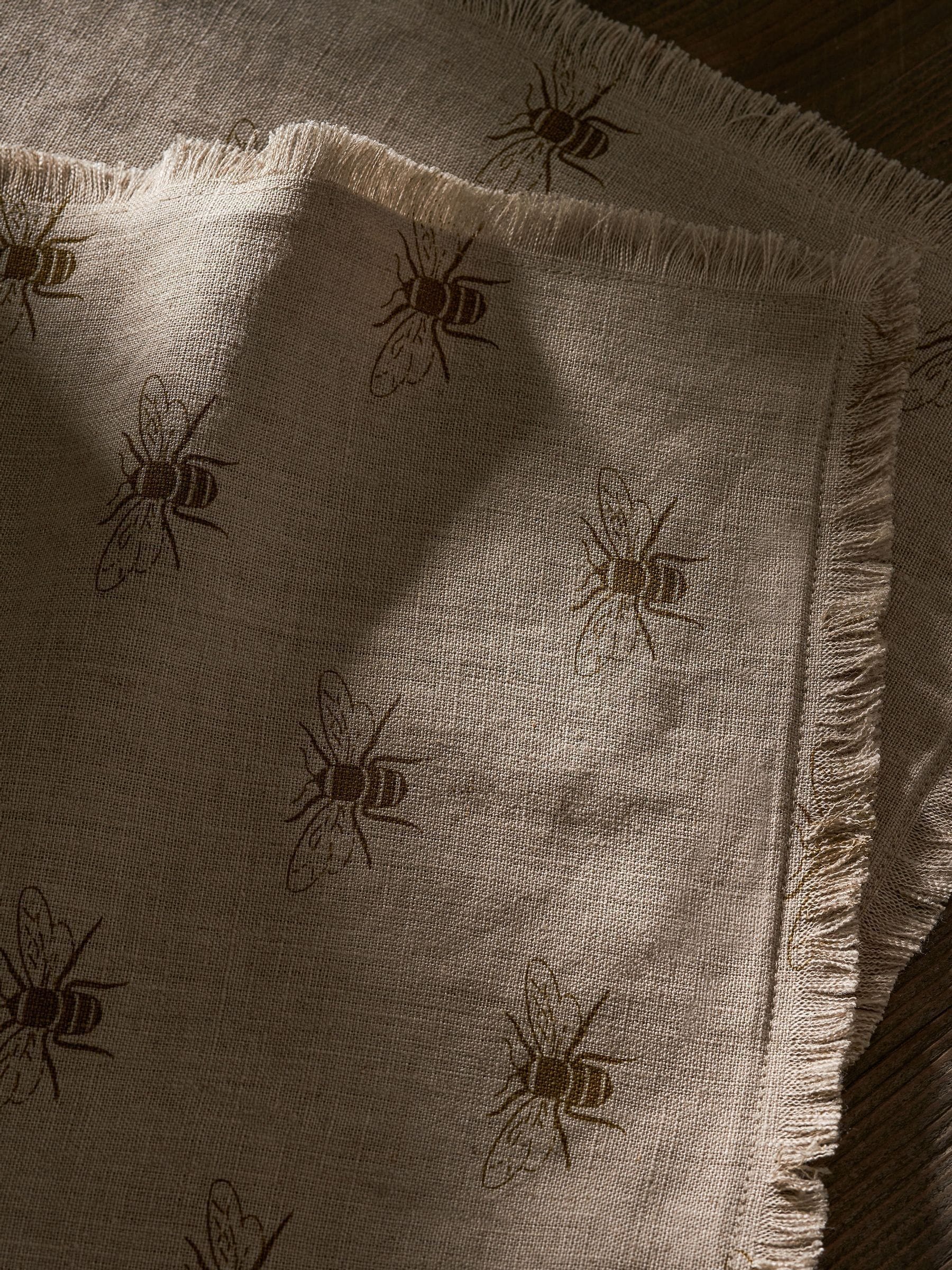 Sophie Allport natural linen bee placemats set of 2 (British brand)