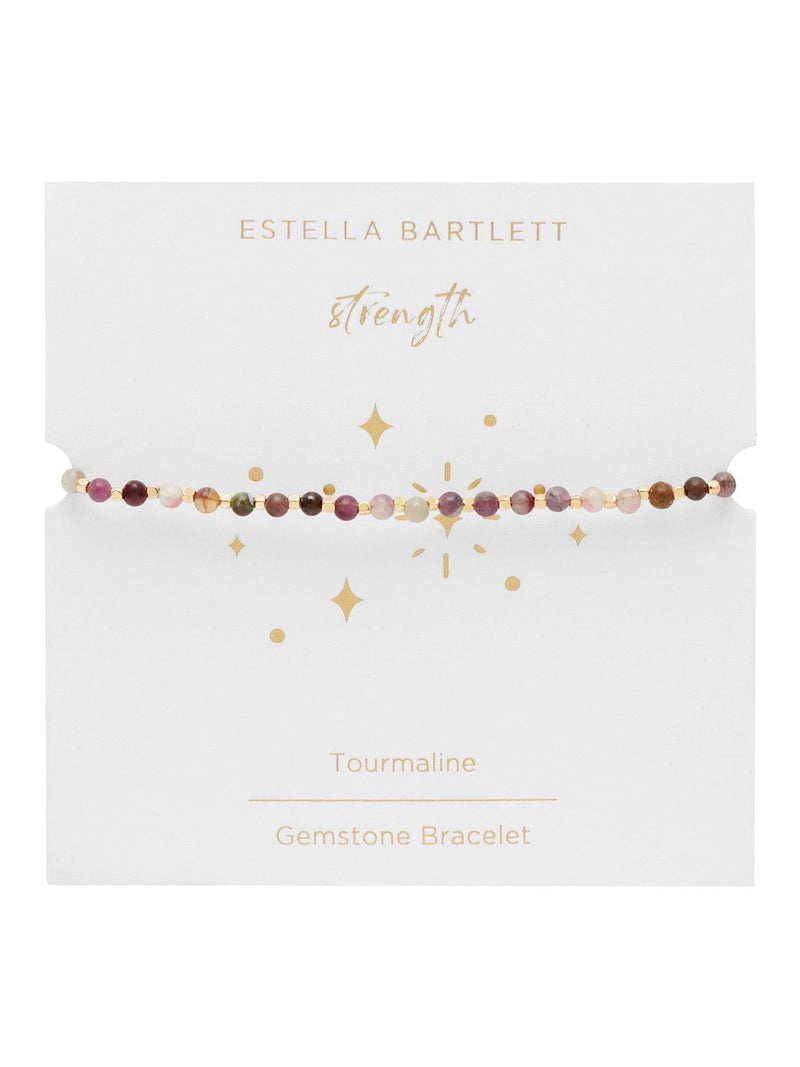 Estella Bartlett Howlite Amelia Gold Tone Brown Wellness Bracelet 7 inch, UK version