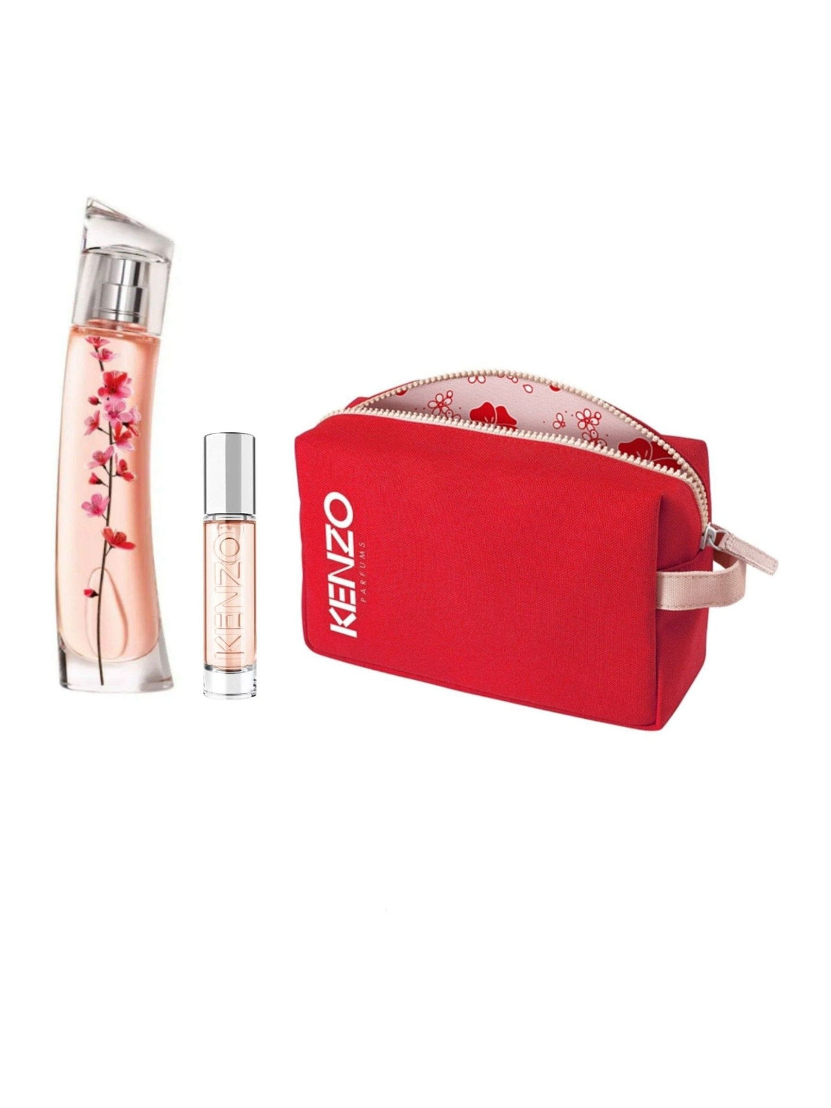 Kenzo Flower Ikebana Eau de Parfum 40ml, Travel Spray 10ml & Pouch Gift Set
