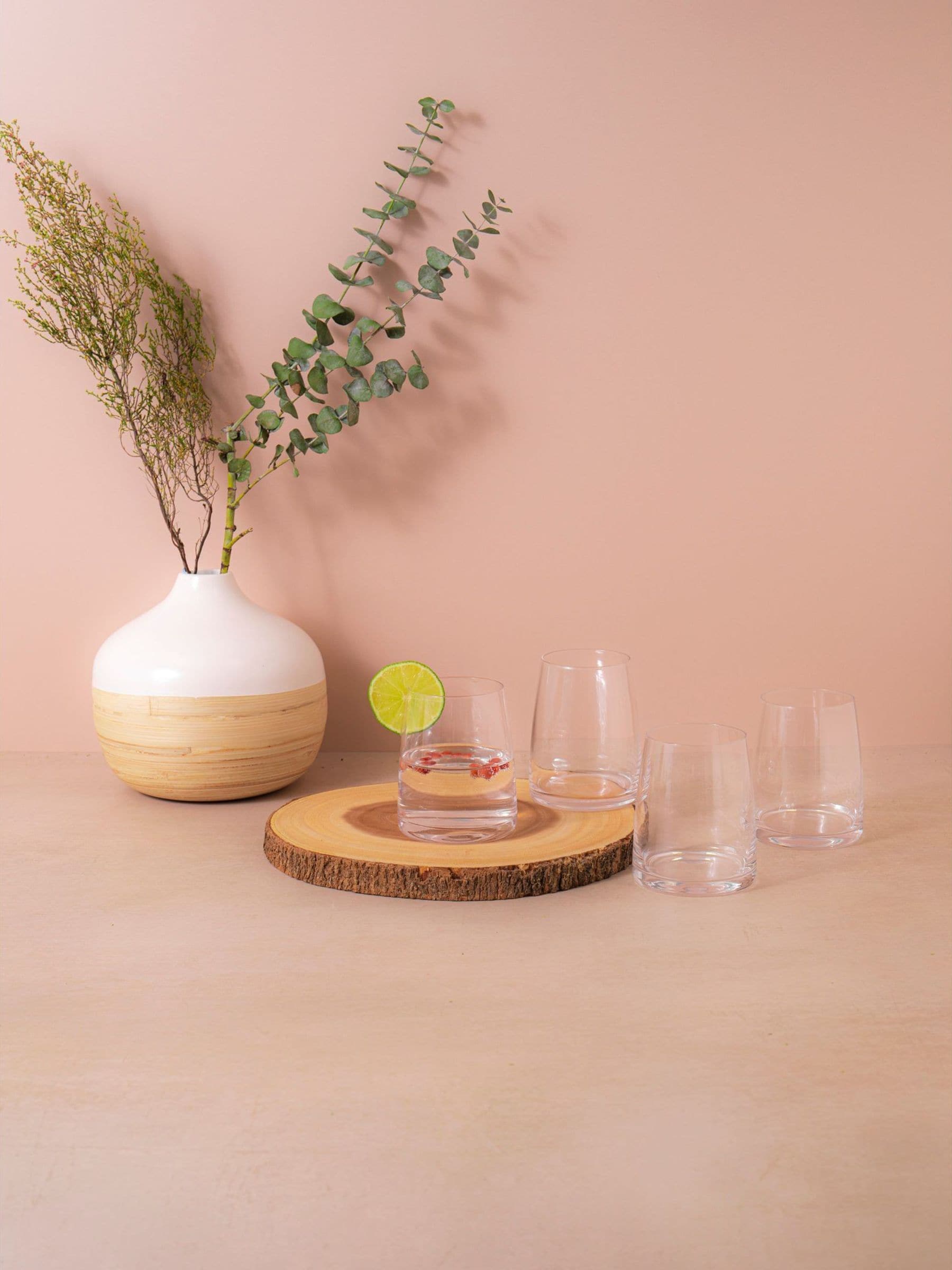 Mikasa Palermo stemless wine glass set of 4, imported from the UK