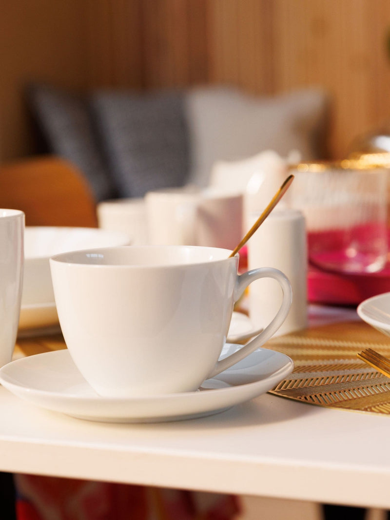 Mikasa white chalk porcelain mugs set of 4 380ml, imported from the UK
