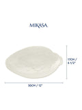 Mikasa White Cranborne Artichoke Stoneware Serving Dish, imported from the UK
