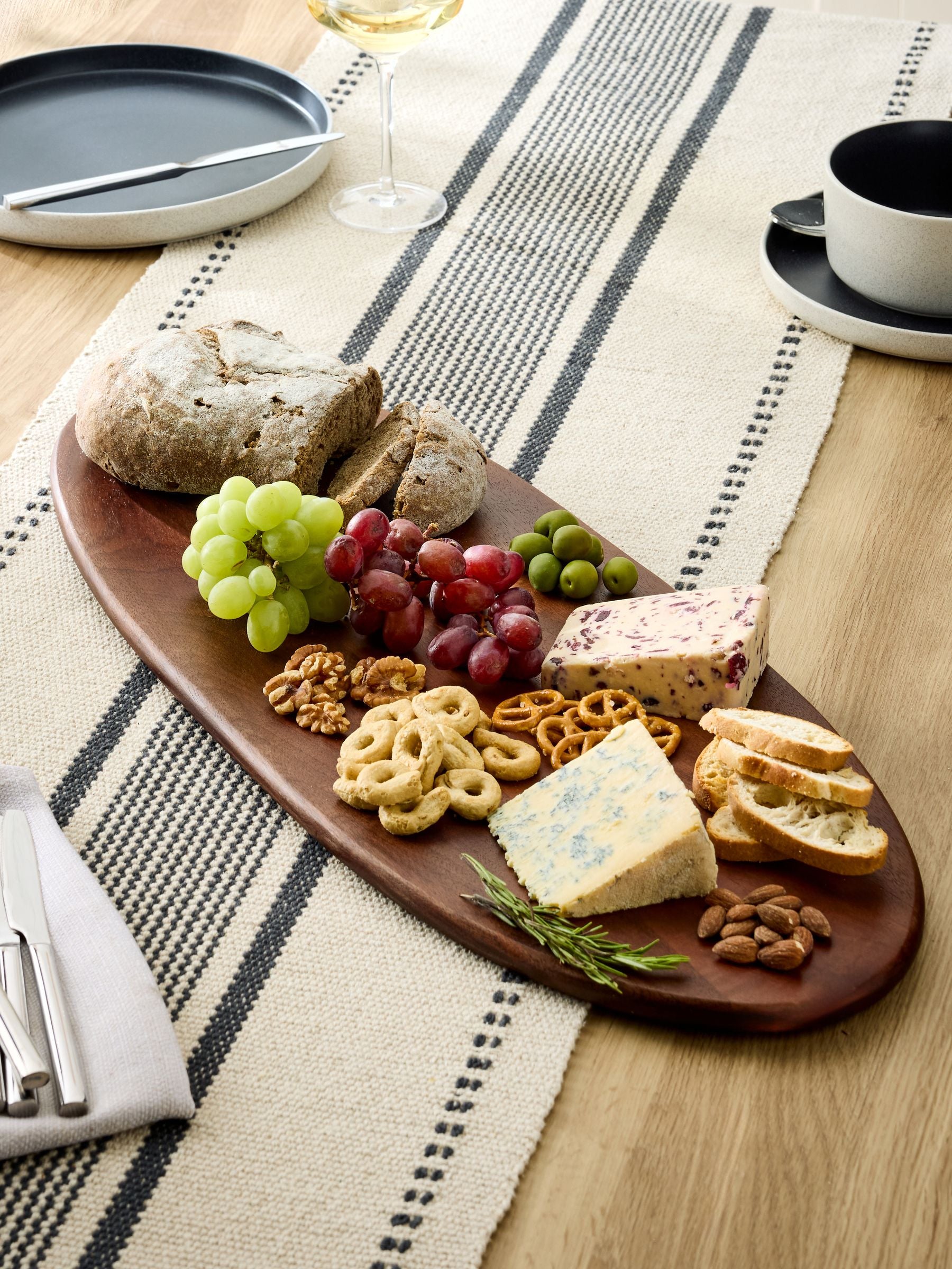 Large Mango Wood Serving Board with Dark Finish