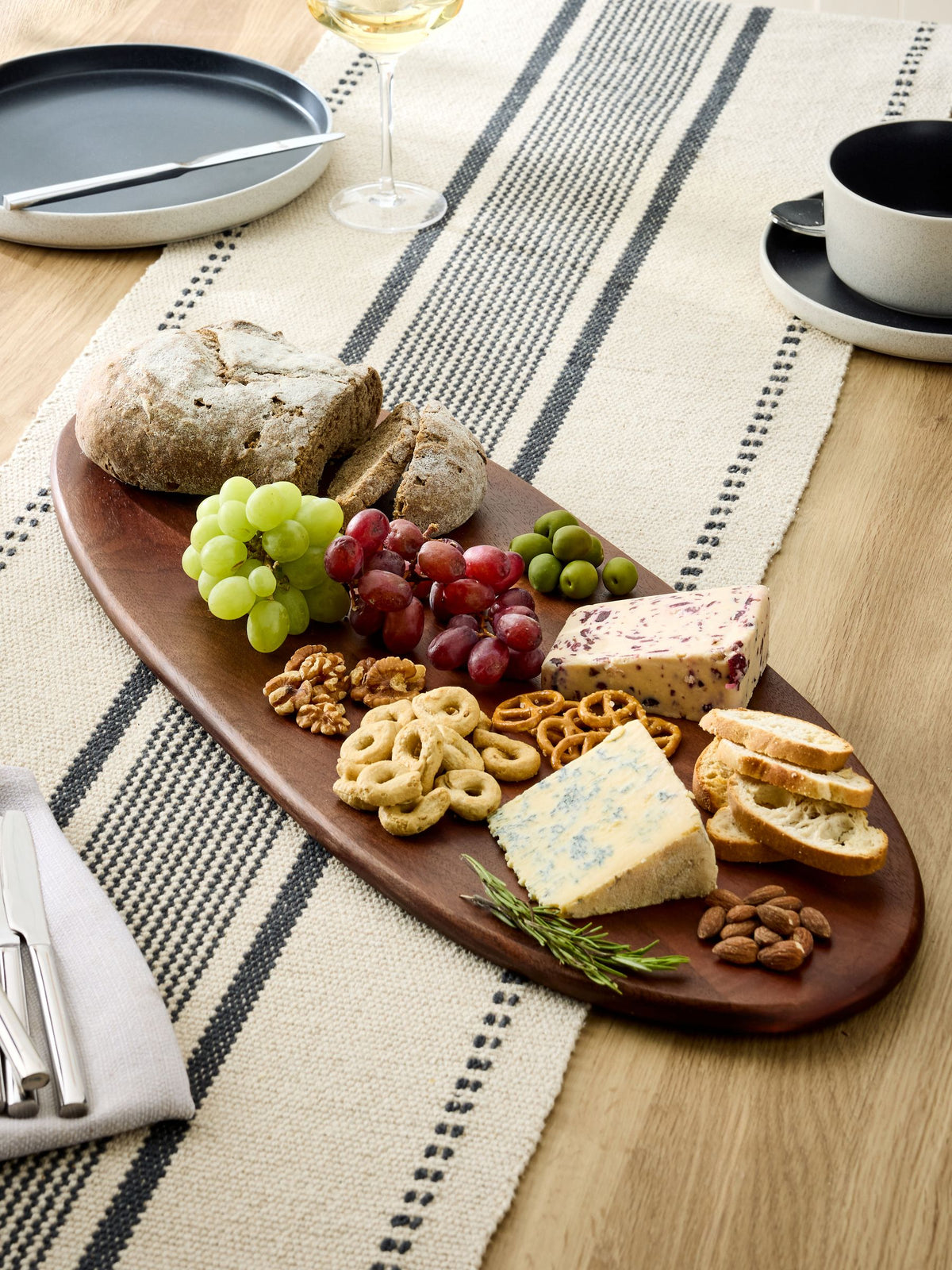 Large Mango Wood Serving Board with Dark Finish