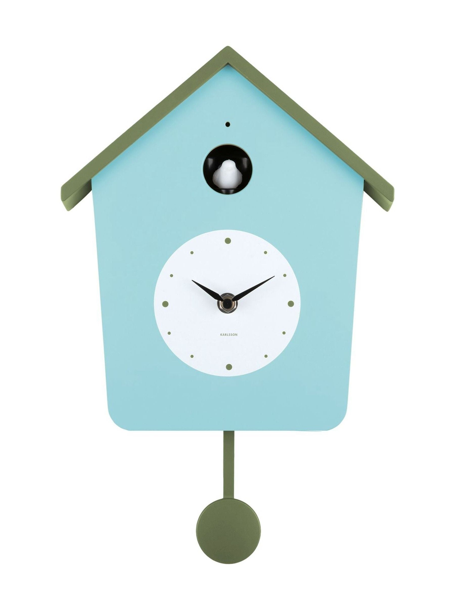 Karlsson Misty Blue Army Green Cuckoo Wall Clock