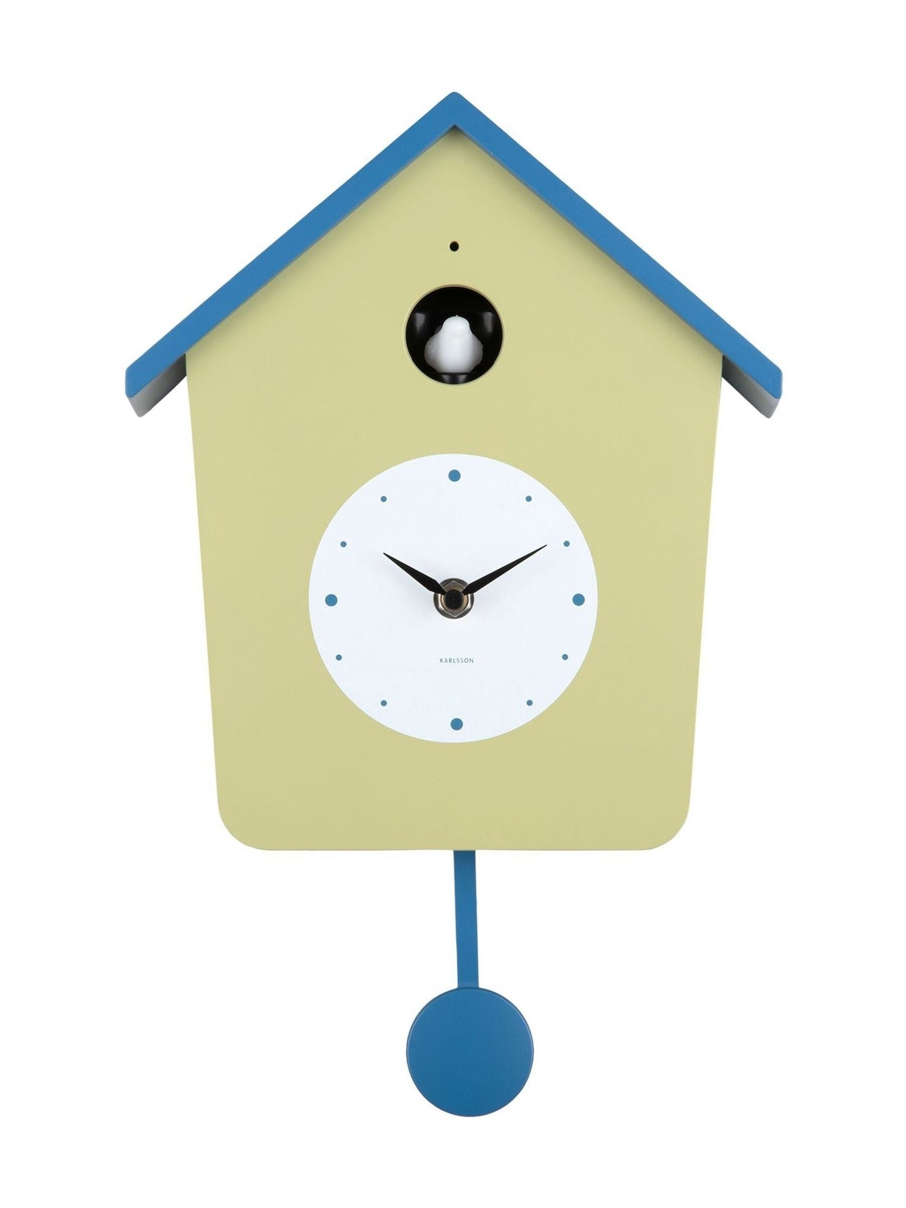 Karlsson tea green classic blue cuckoo wall clock ONE, UK version