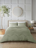 Night Lark green seersucker coverless duvet set, imported from the UK