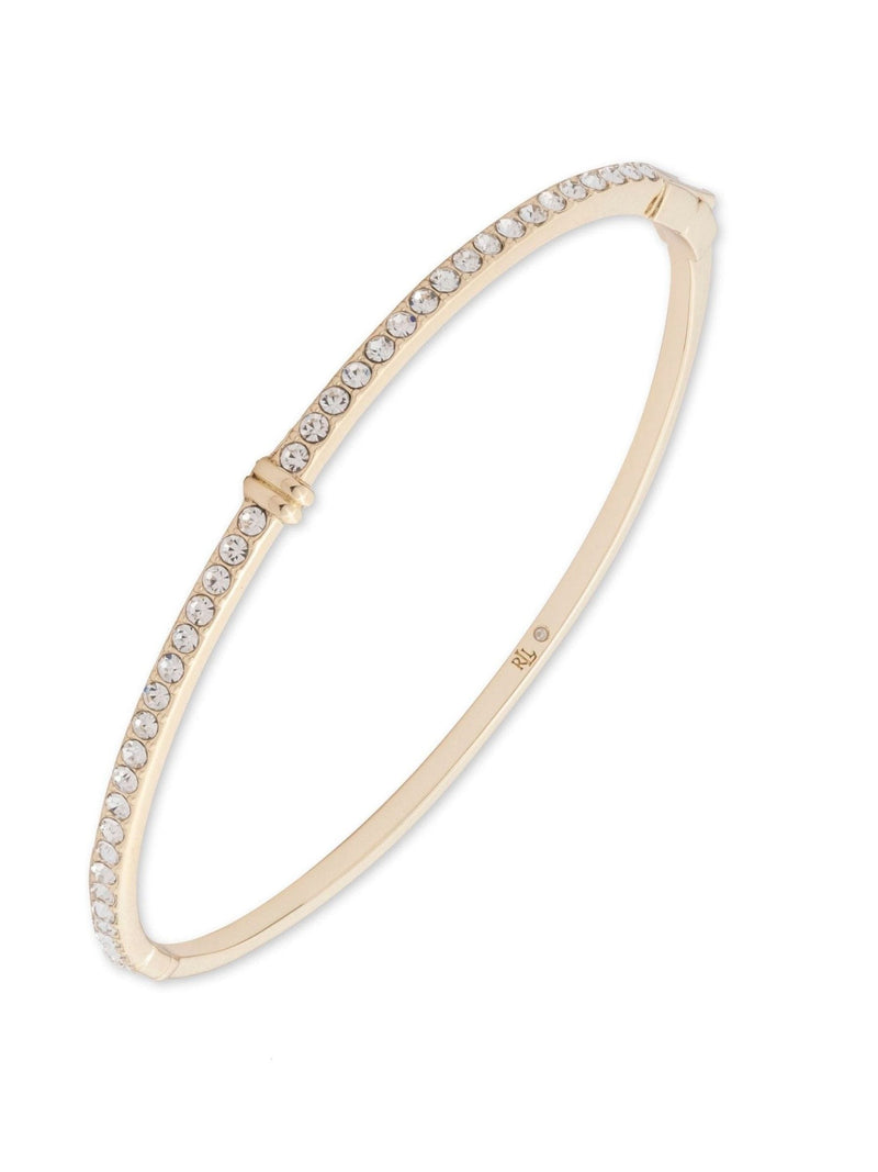 Lauren Ralph Lauren Gold Gold Tone Thin Pave Hinge Bangle Bracelet
