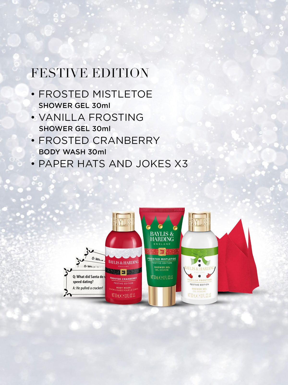 Baylis & Harding Festive Edition Decorative Crackers Gift Set