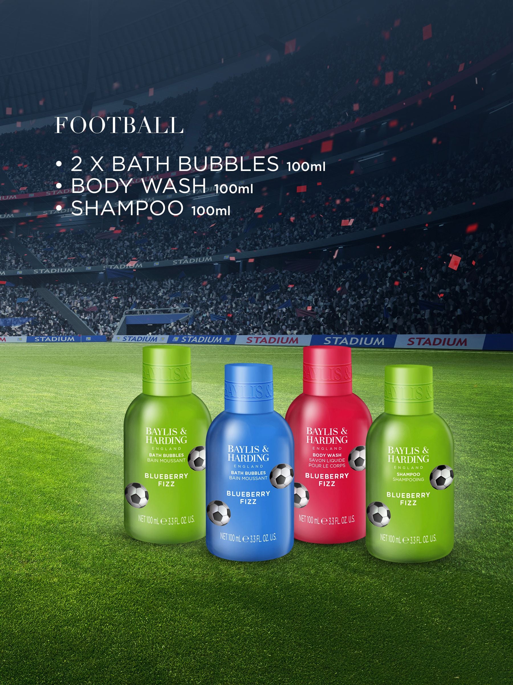 Baylis & Harding football team tour bus bath and body gift set - British product