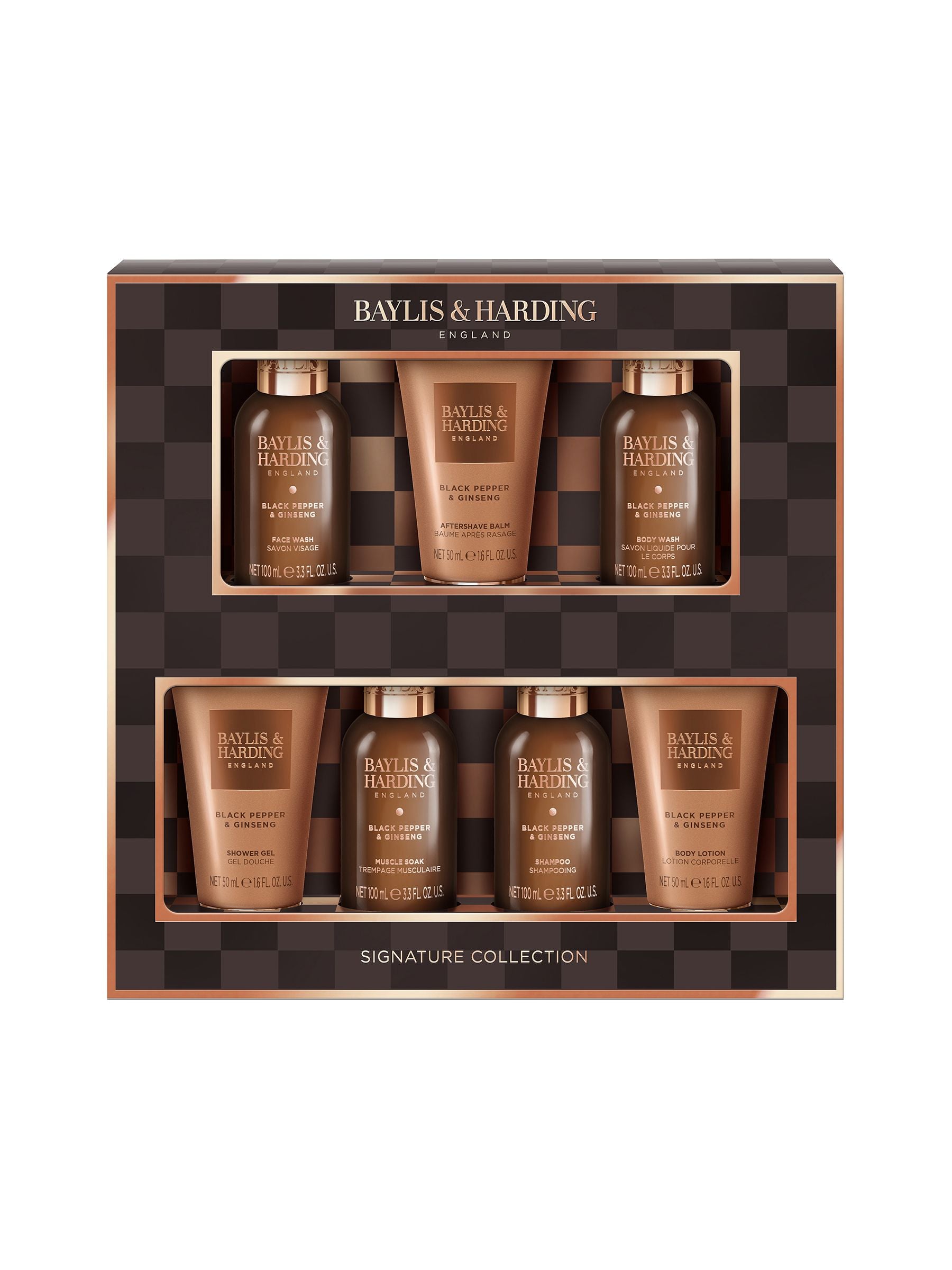 Baylis & Harding black pepper and ginseng men's grooming gift set - British product