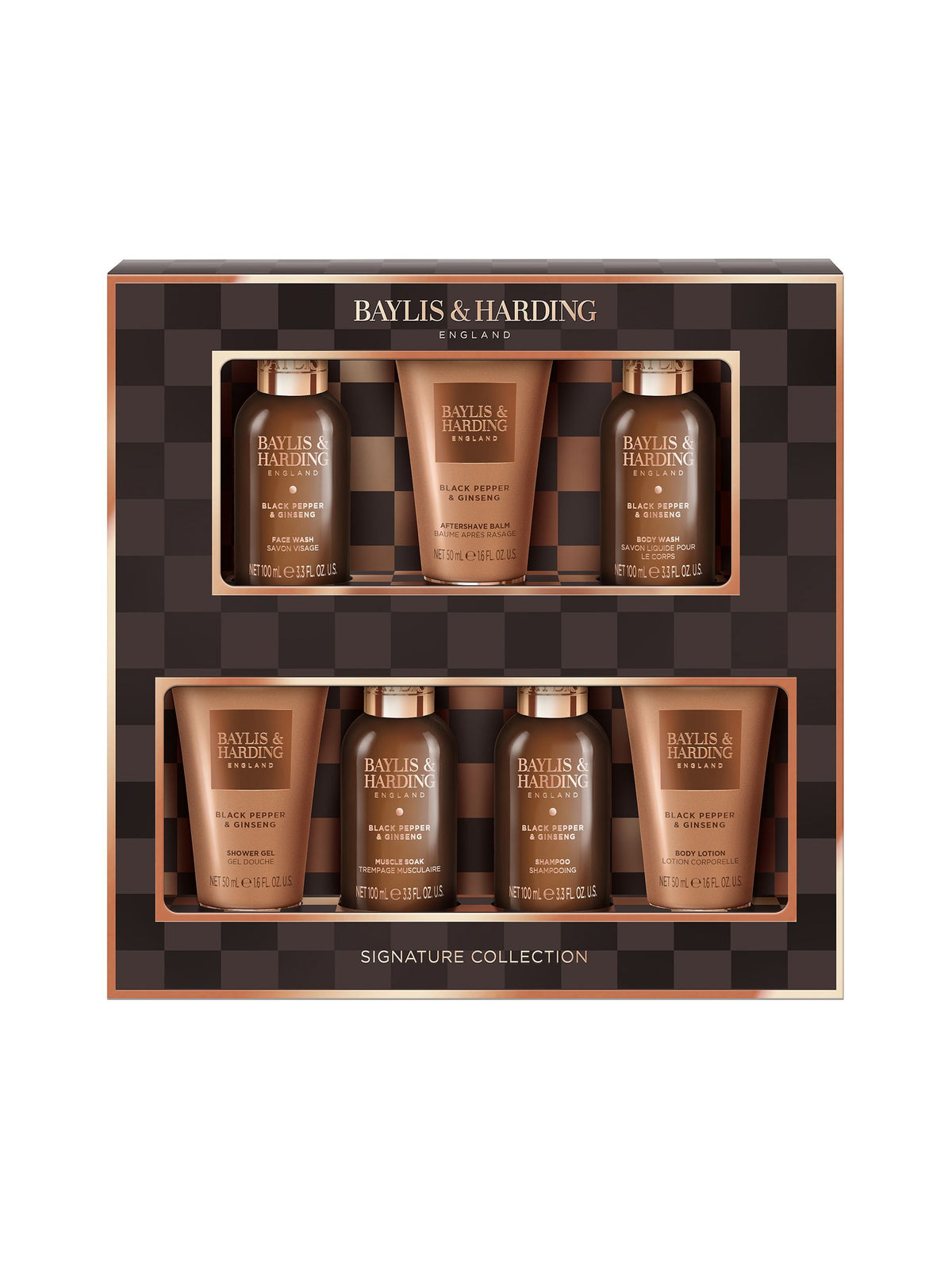 Baylis & Harding black pepper and ginseng men's grooming gift set - British product