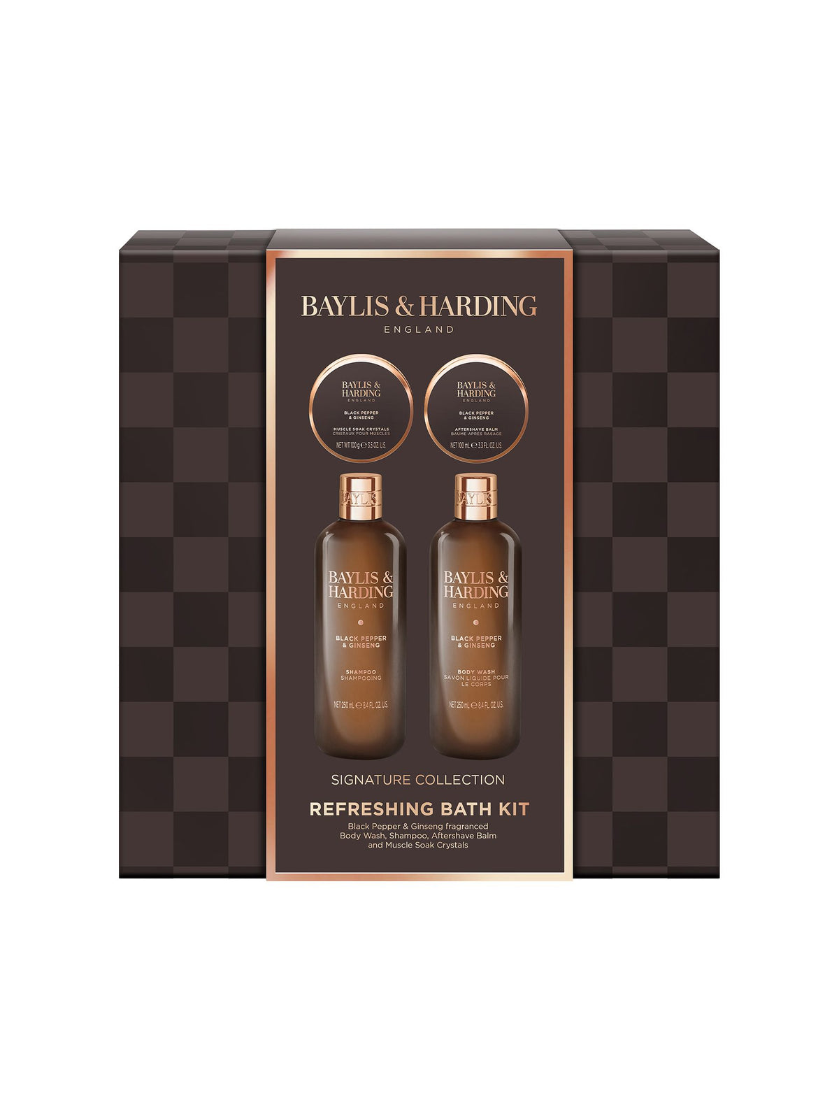 Baylis & Harding Black Pepper & Ginseng Mens Luxury Bath Kit Gift Set