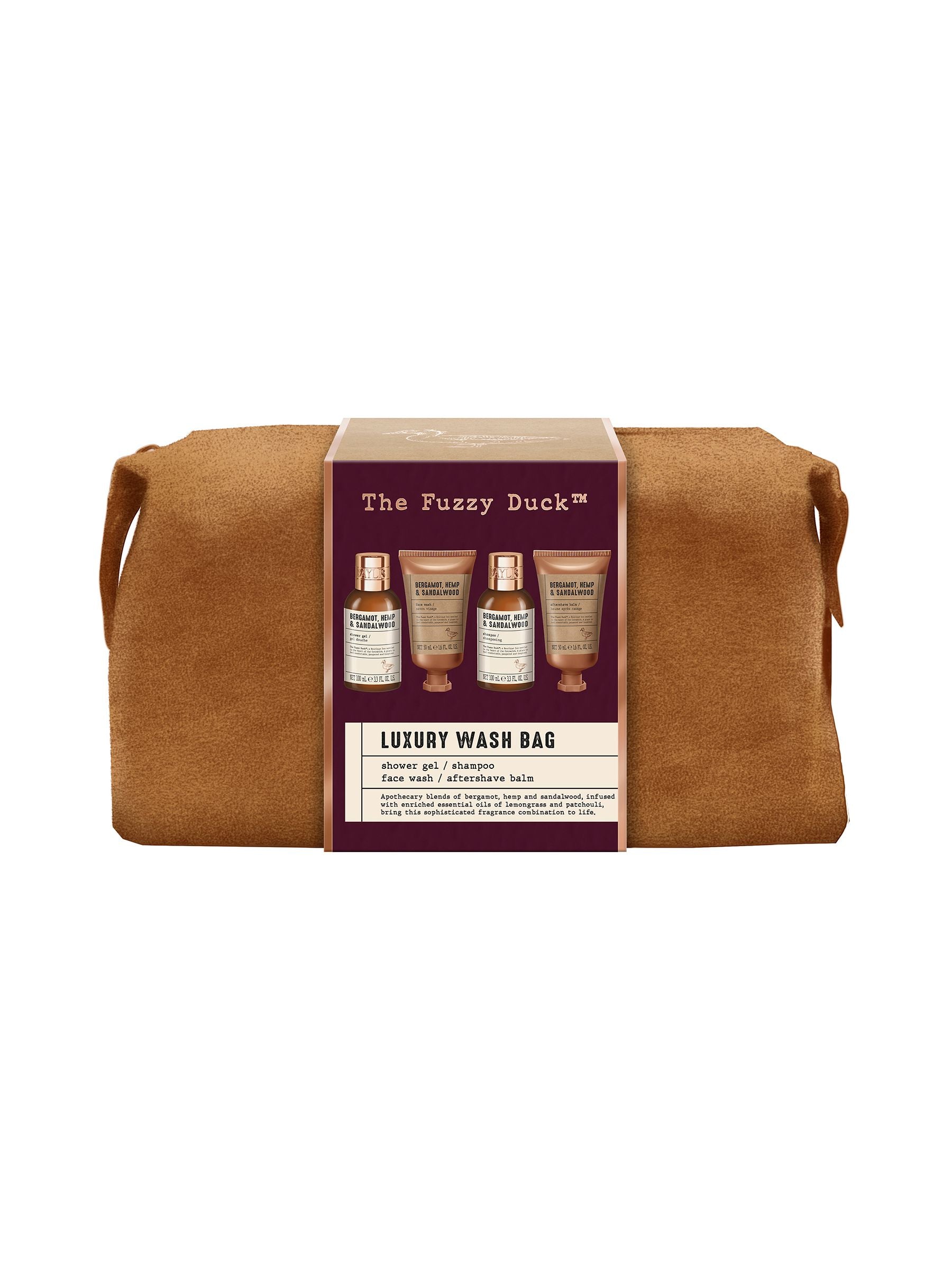 Baylis & Harding The Fuzzy Duck Bergamot, Hemp & Sandalwood Mens Luxury Wash Bag Gift Set