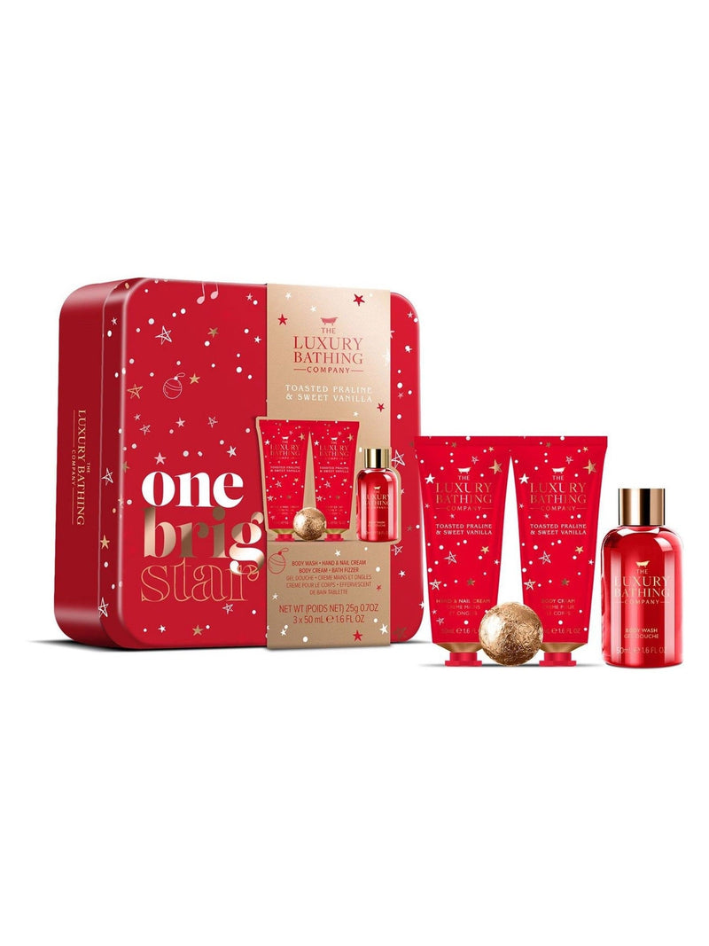 The Luxury Bathing Company Toasted Praline and Sweet Vanilla One Bright Star Gift Set