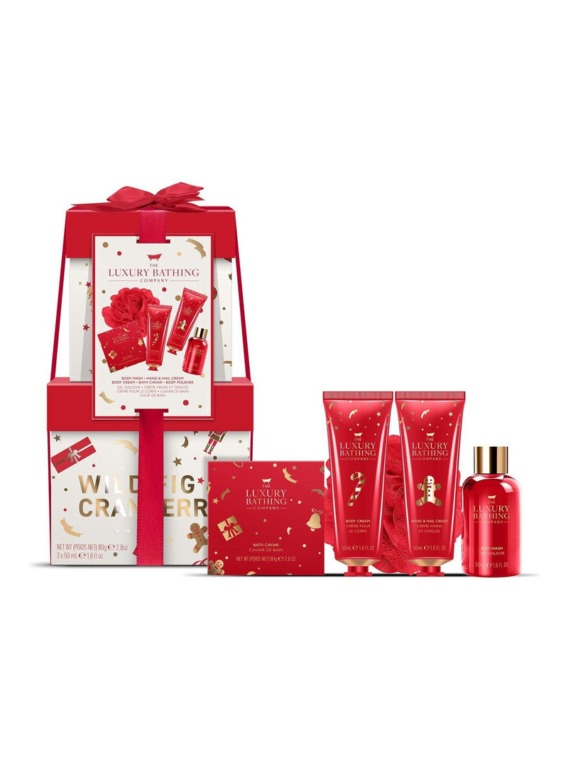 The Luxury Bathing Company Wild Fig and Cranberry Stacking Treats Gift Set