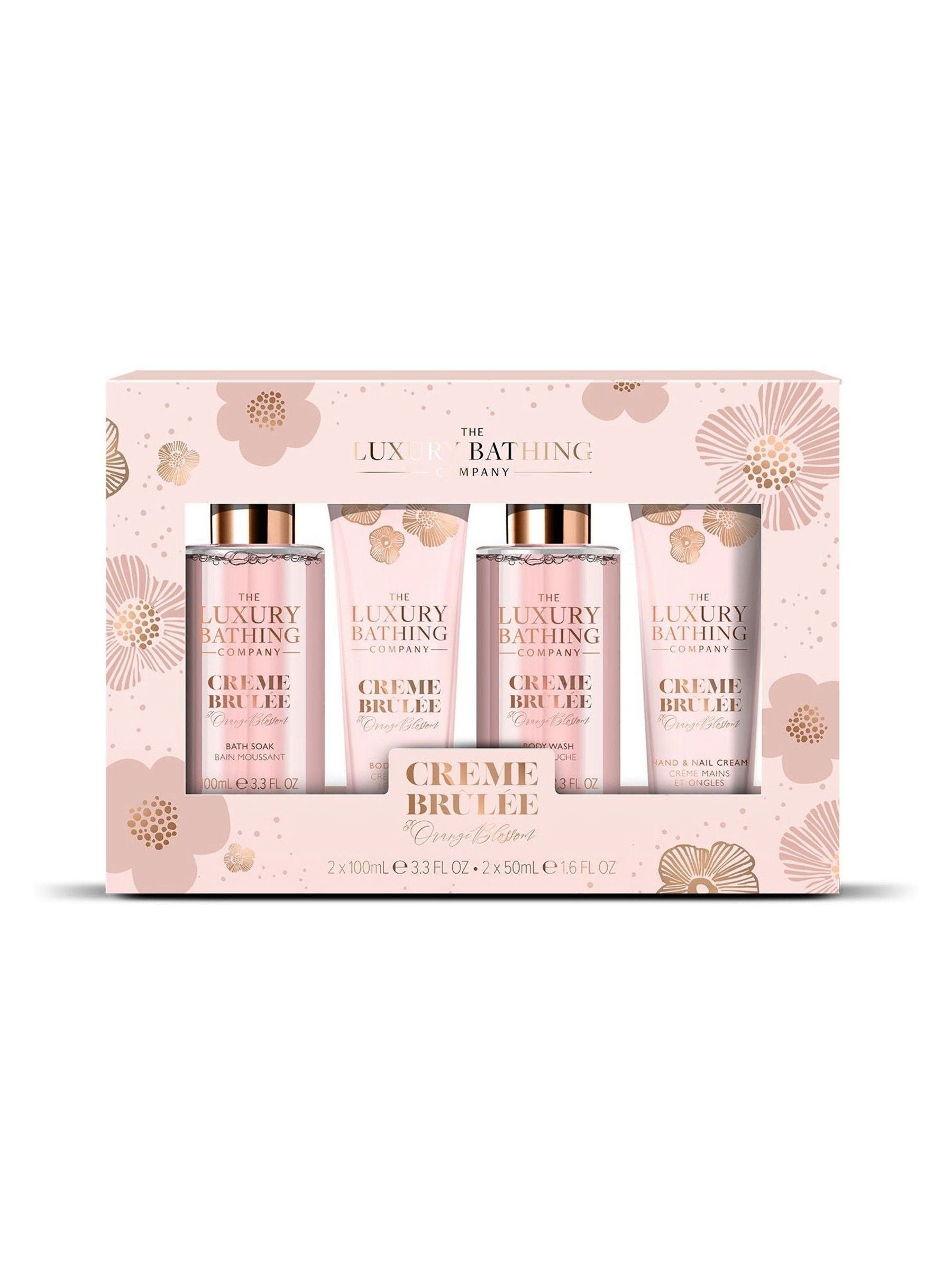 The Luxury Bathing Company Creme Brulee and Orange Blossom Top to Toe Essentials Gift Set
