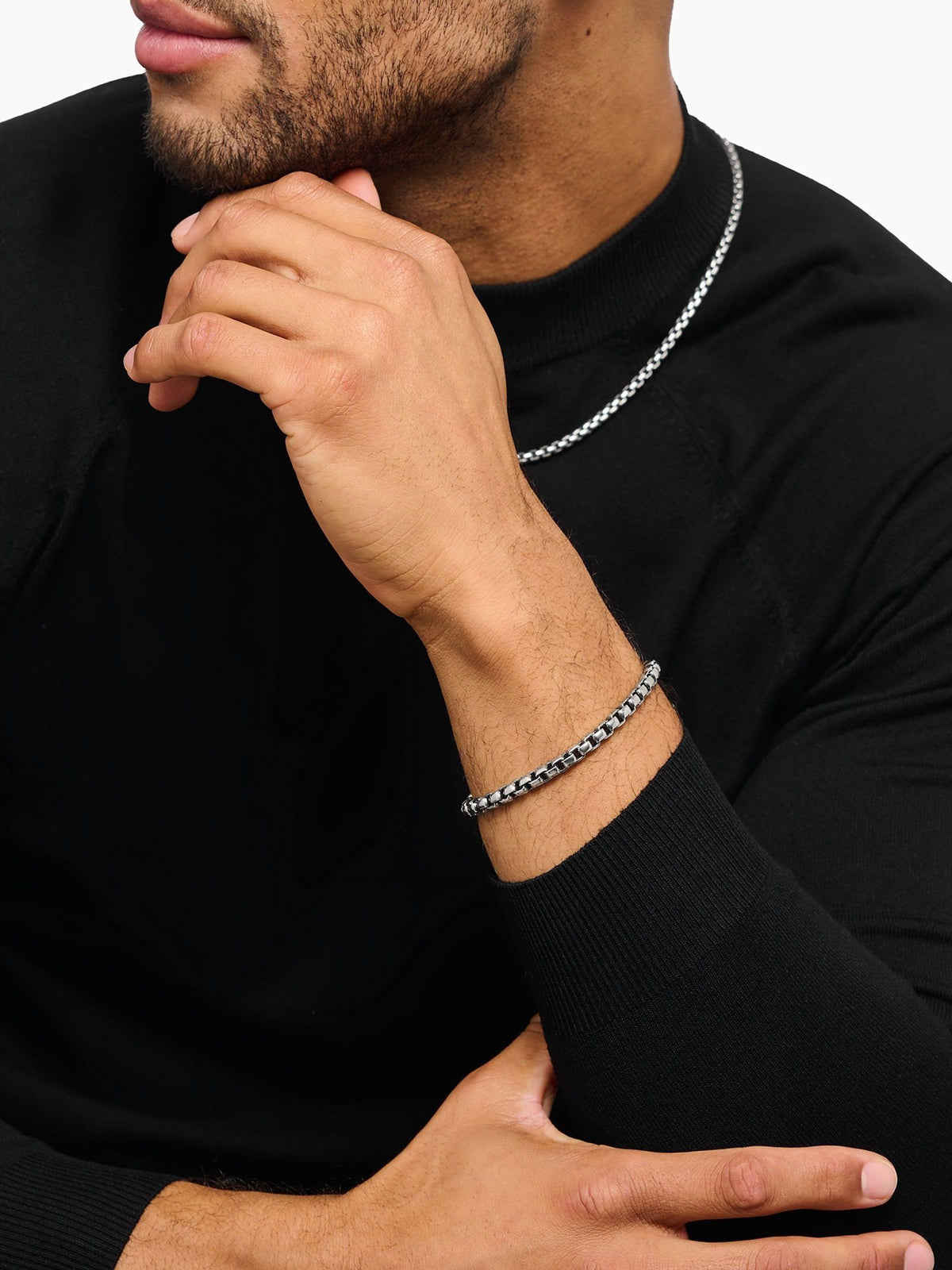 Thomas Sabo Silver Tone Box Chain Bracelet 18 cm (British brand)