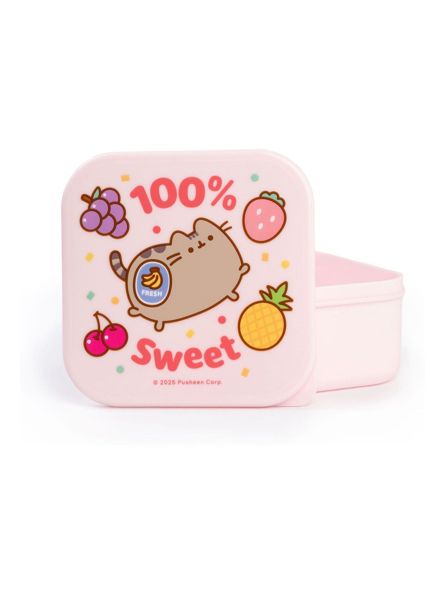 Pusheen women's multicoloured fresh fruits snack pot set, 3-piece (British brand)