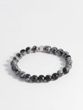 Bartlett Silver Tone Obsidian Beaded Bracelet - British product