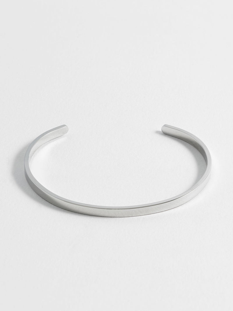 Bartlett Silver Tone Tone Fine Bangle