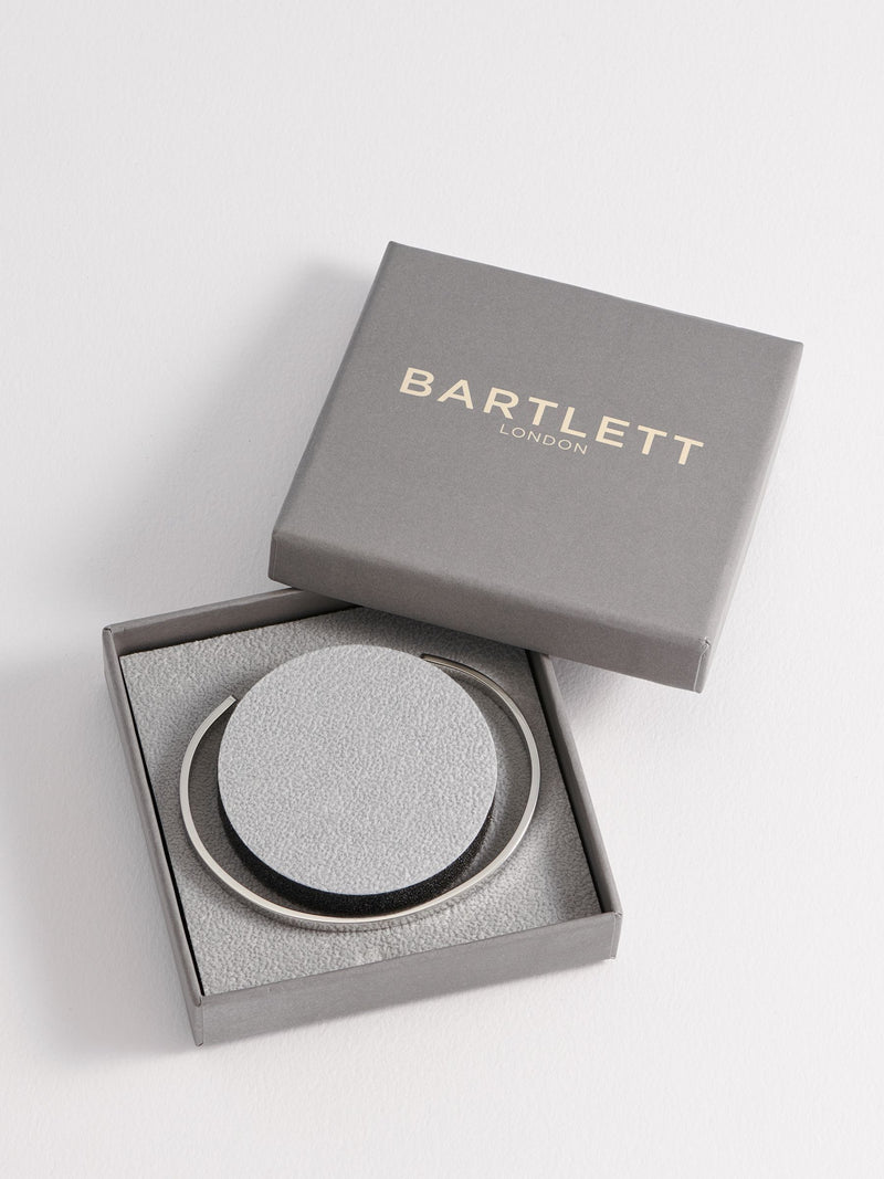 Bartlett Silver Tone Tone Fine Bangle