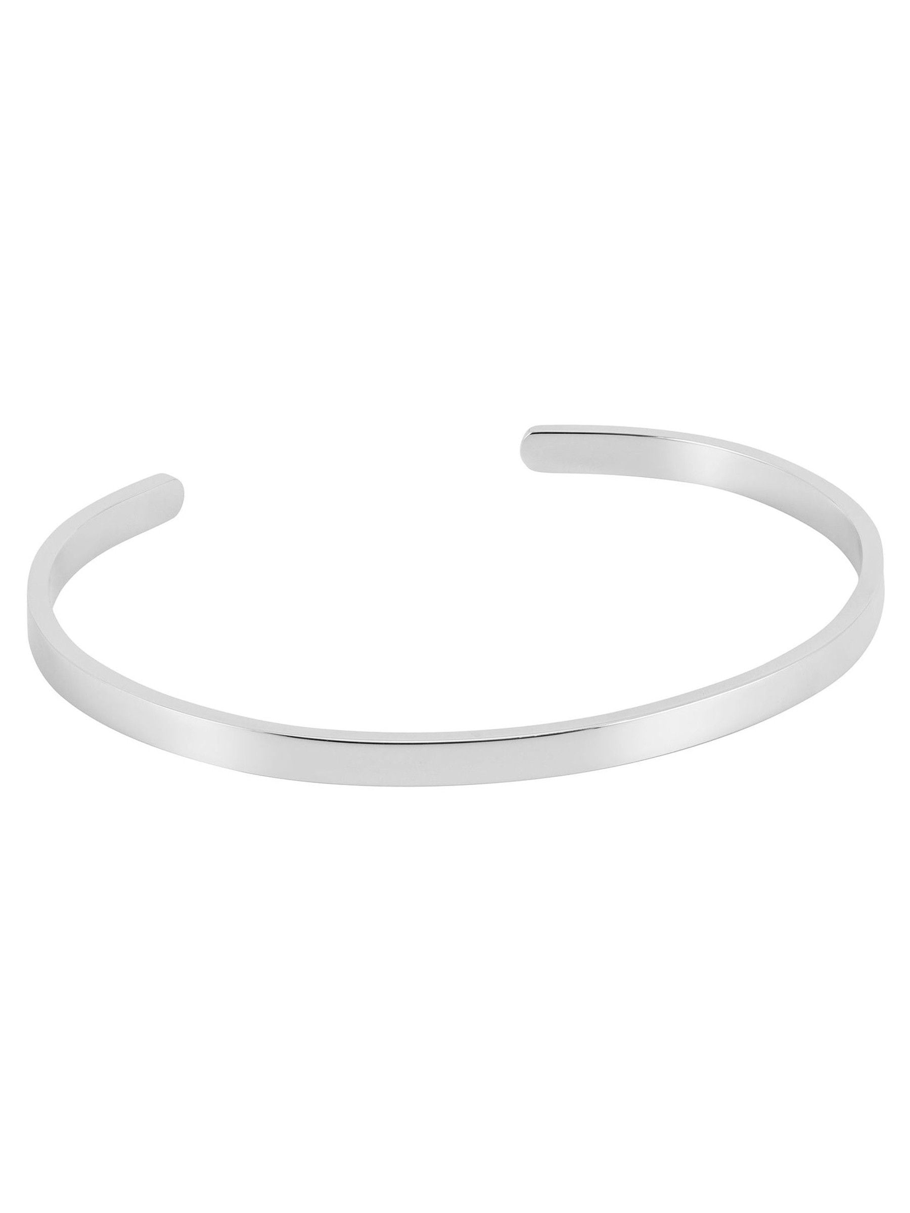 Bartlett Silver Tone Tone Fine Bangle