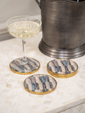 Libra Interiors Blue Mosaic Style Coasters