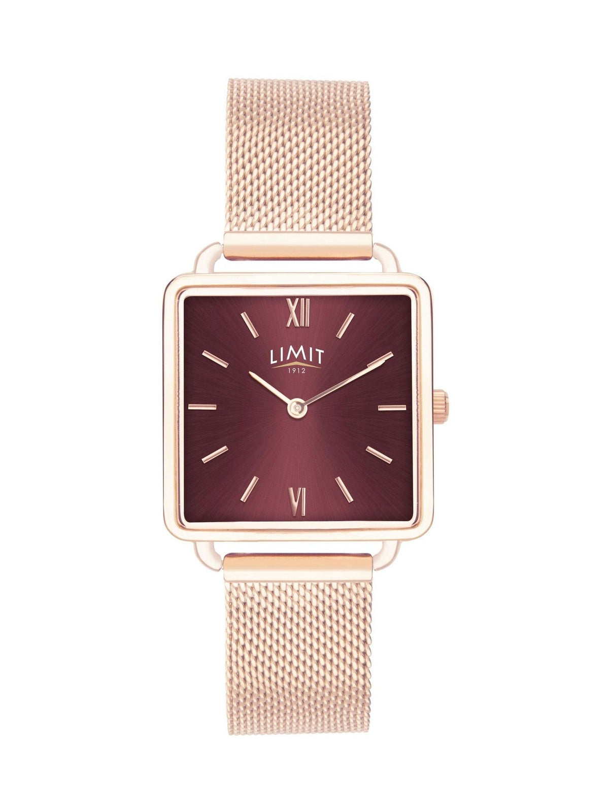 Limit Gold 29mm square analogue watch with mesh strap, UK version