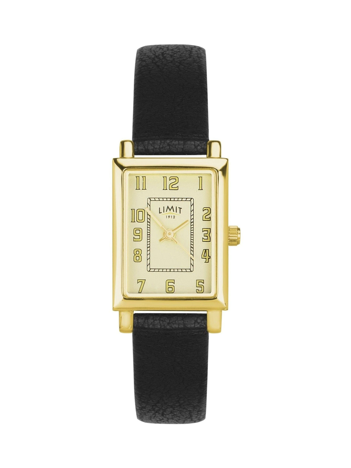 Limit Black Classic 20mm rectangular analogue watch, UK version