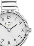 Limit silver 28mm round analogue watch with expanding bracelet, UK version