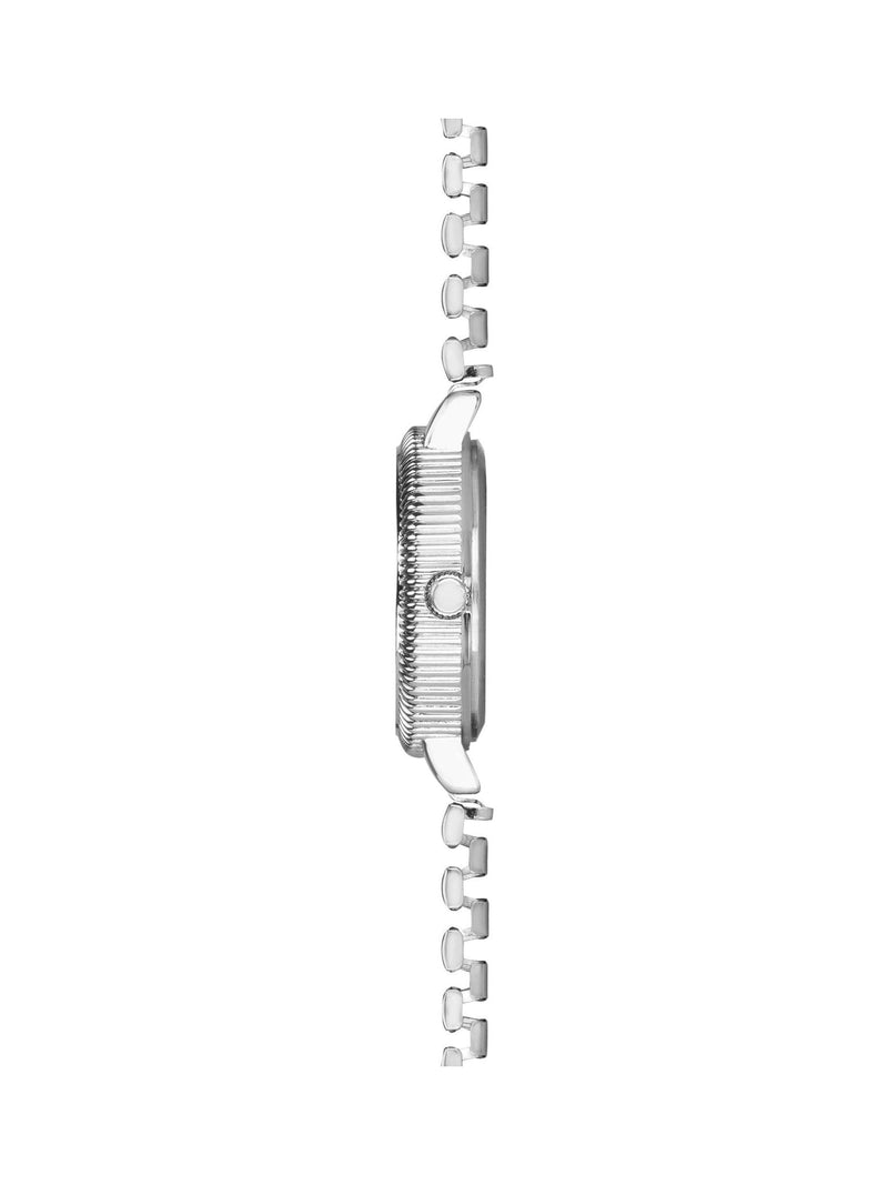 Limit silver 28mm round analogue watch with expanding bracelet, UK version