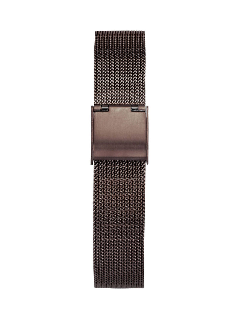 Women's 22mm Analogue Watch with Chocolate Dial and Brown Stainless Steel Bracelet