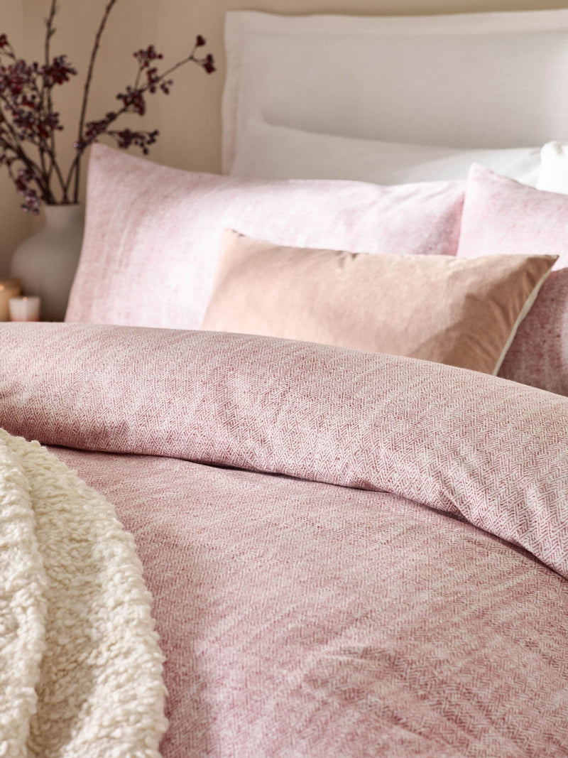 100% Brushed Cotton Duvet Cover Set with Oxford Edge Pillowcases
