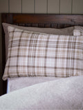 Catherine Lansfield natural cosy sherpa check duvet cover set - British product