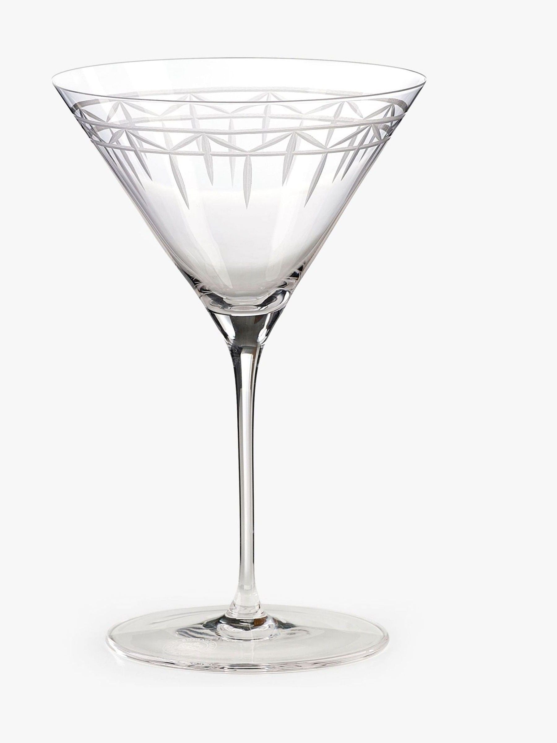 Kew Gardens clear palmhouse martini glasses set of 2, UK version