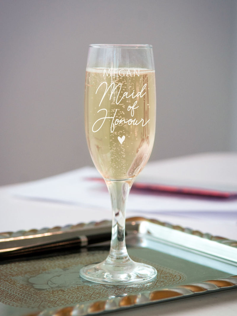 PMC Maid of Honour personalised flute 19.6 cm, imported from the UK