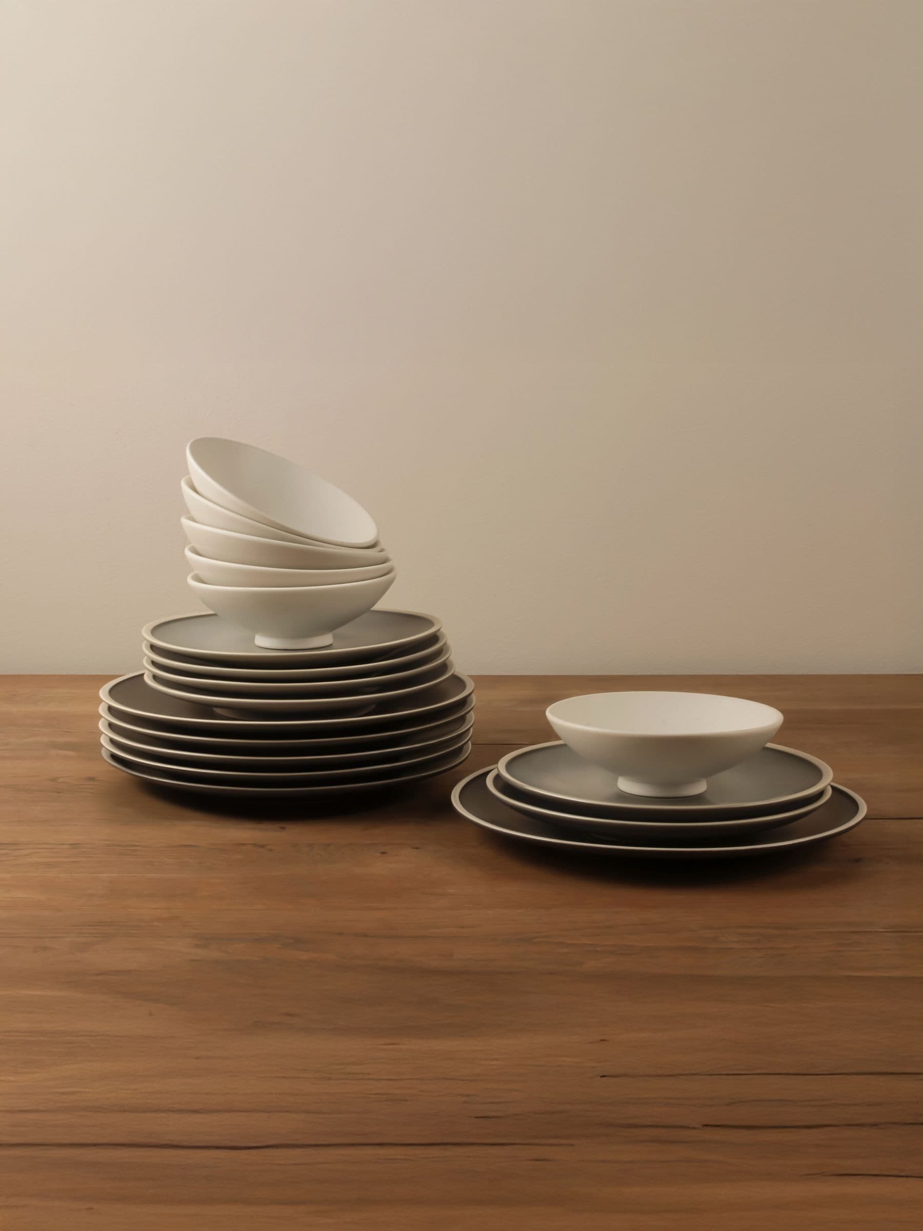 Masterchef 12 Piece Grey Nagoya Dinner Set, imported from the UK