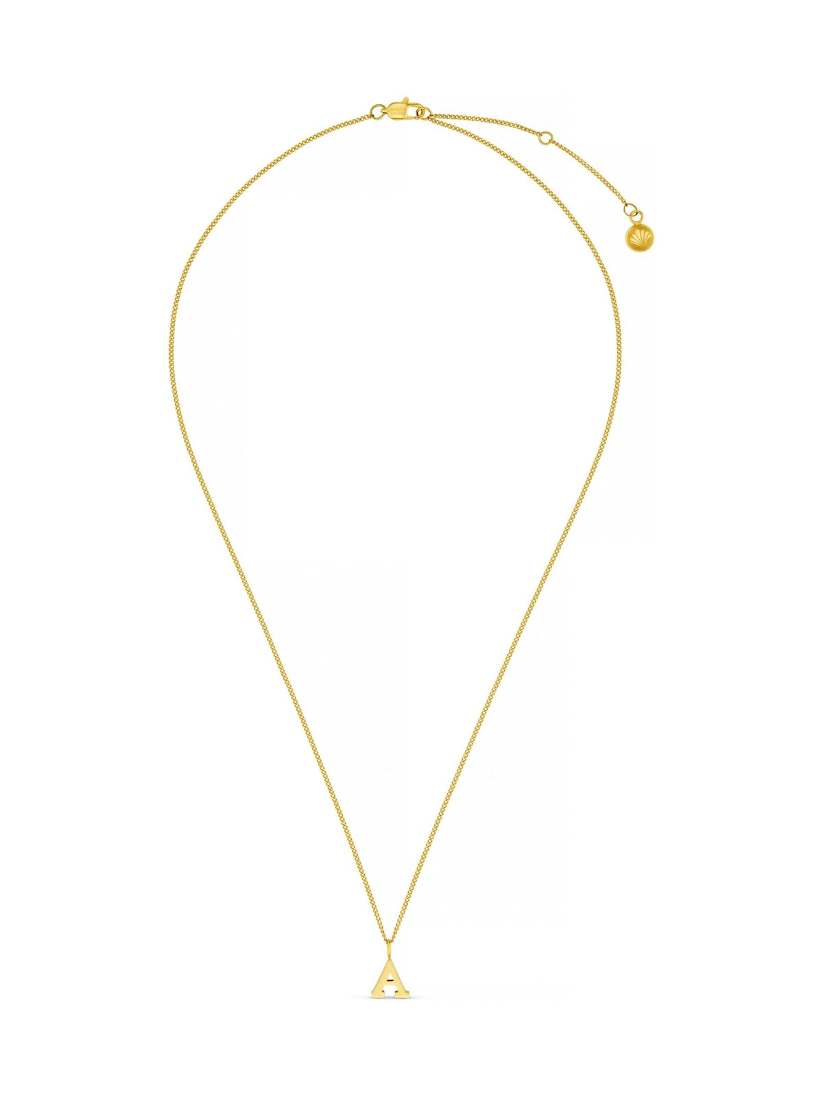 Gold Tone Initial Waterproof Necklace with Gift Box