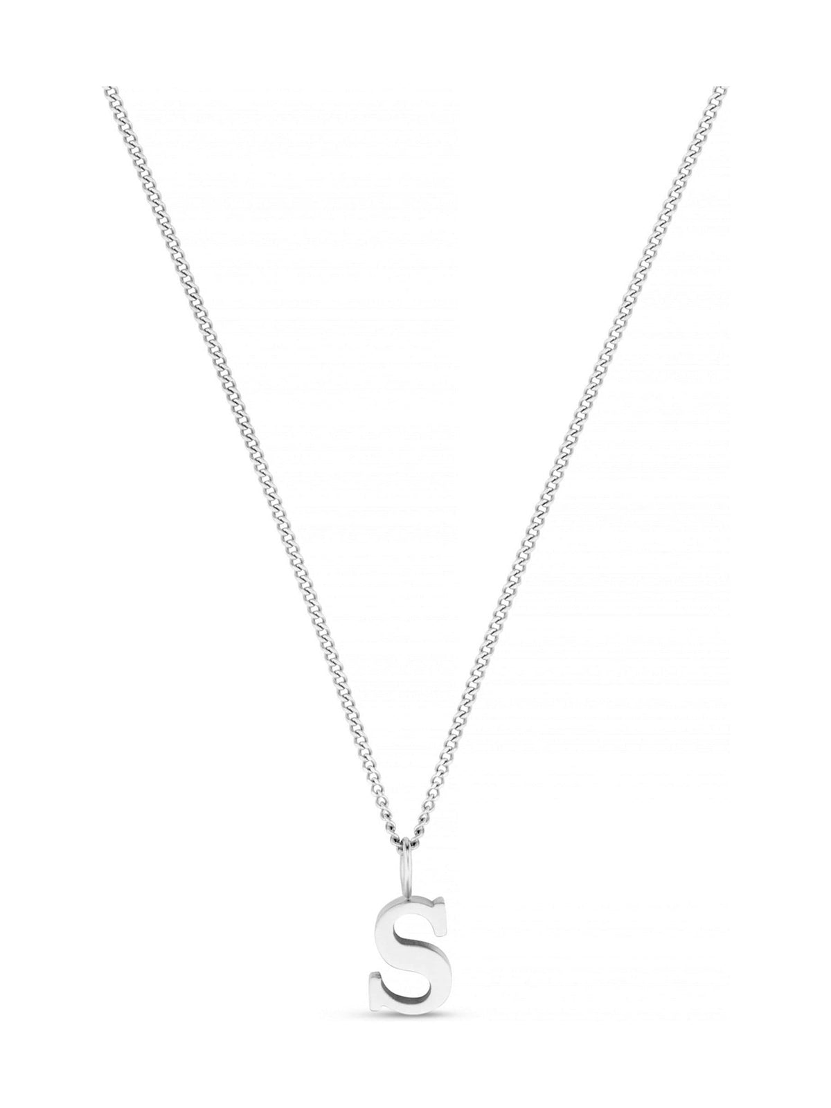 Waterproof S Initial Necklace with Gift Box