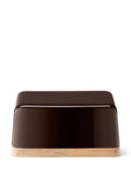 LSA International Mocha Collective butter dish with wooden lid, UK version