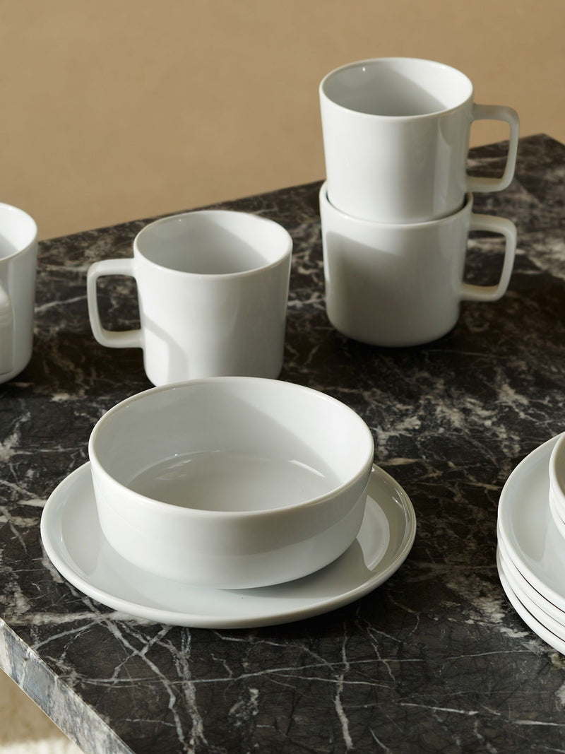 LSA International set of two white collective porcelain mugs, 370ml each, UK version