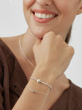 Estella Bartlett Silver Tone Heart Disc Bead Bracelet - British product