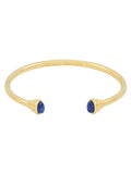 Estella Bartlett gold tone - navy tone cabochon open bangle - British product