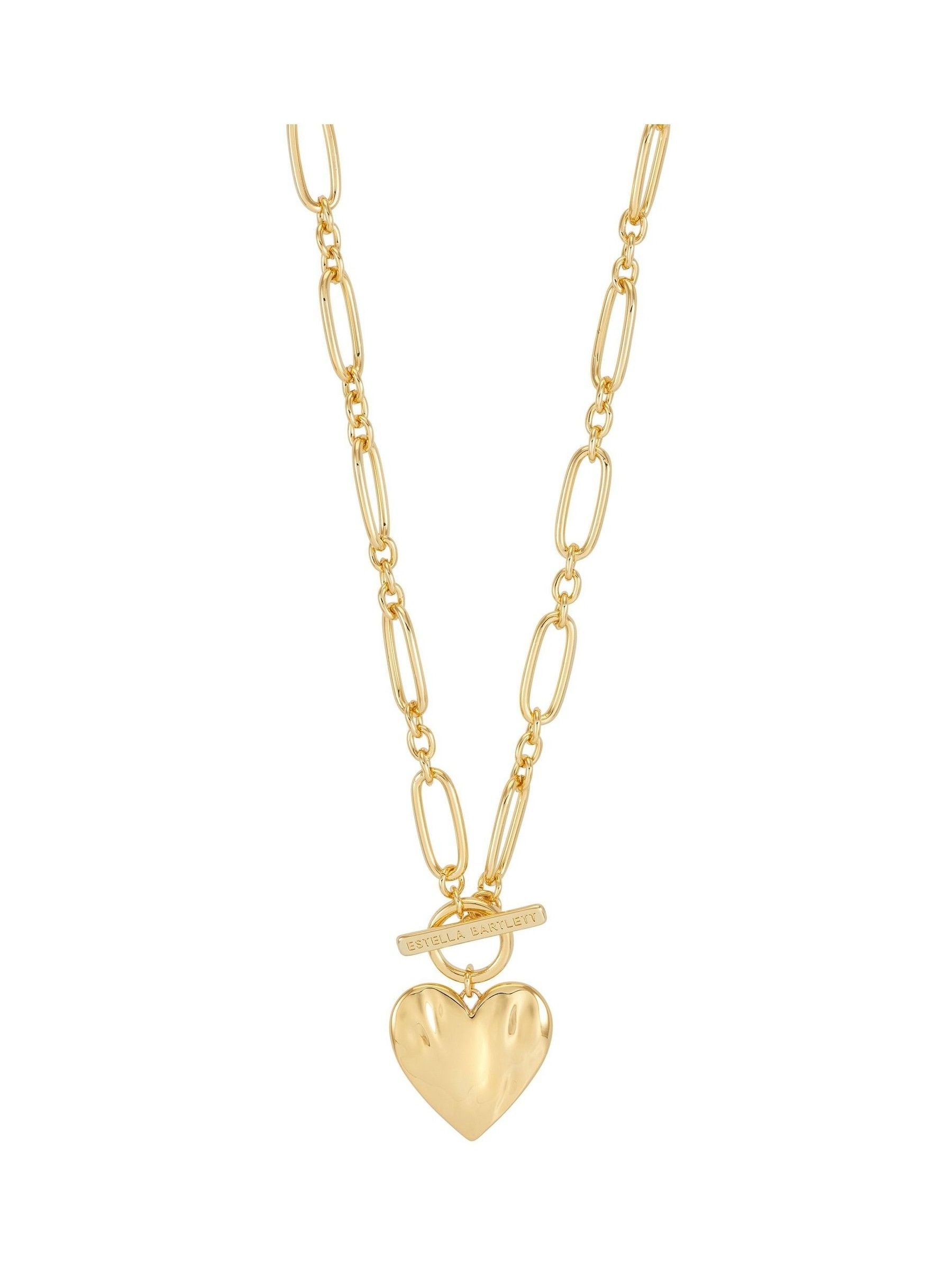 Estella Bartlett gold tone waterproof molten heart necklace 44-48cm - British product